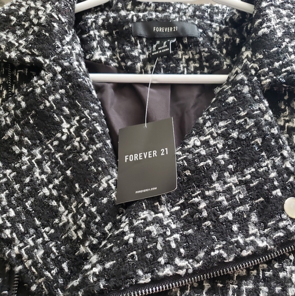 Forever 21 Tweed Knotched Collar Jacket - Picture 5 of 6